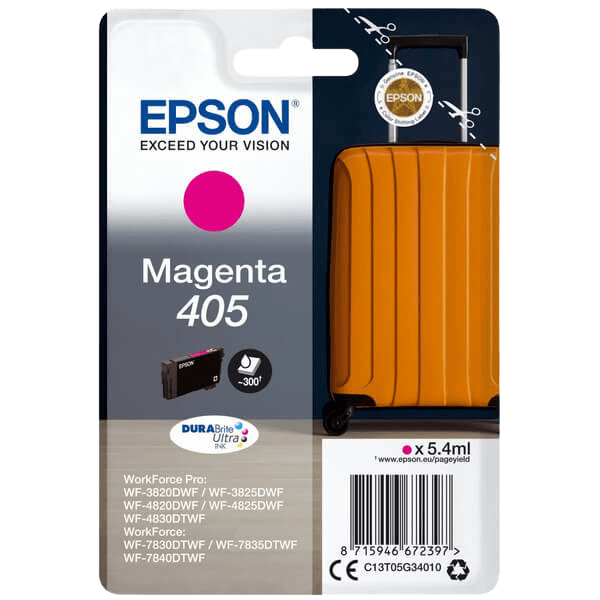 Epson Original 405 C13T05G34010 magenta blækpatron | Indhold: 5,4 ml.