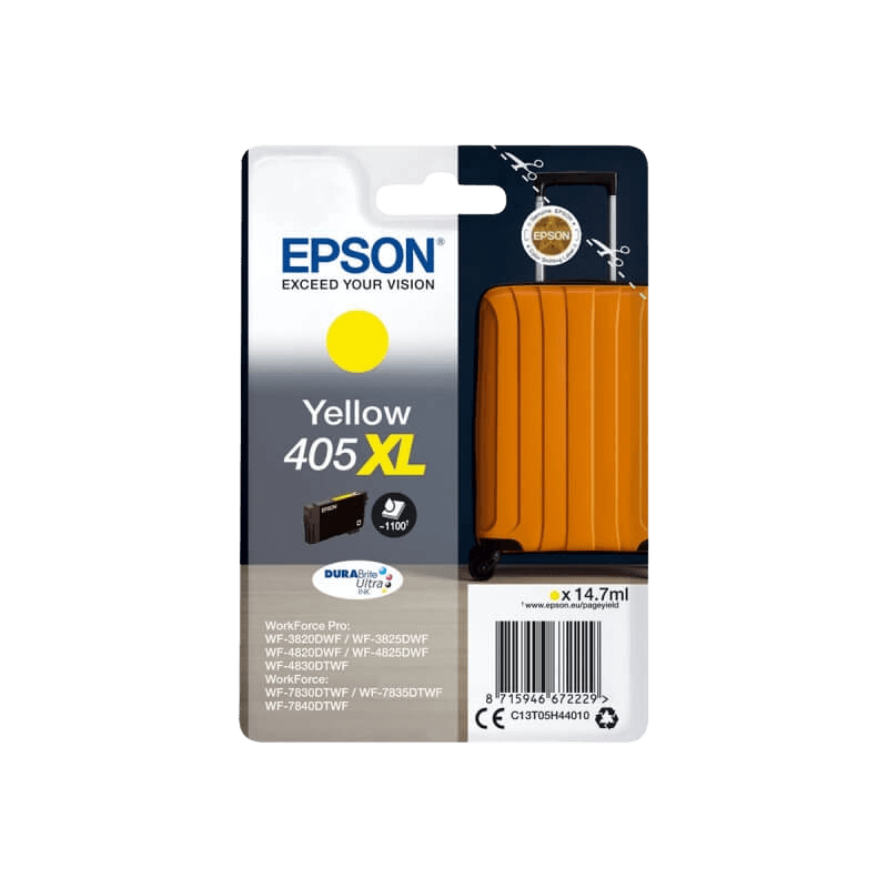 Epson Original 405XL C13T05H44010 gul blækpatron | Indhold: 14,7 ml.