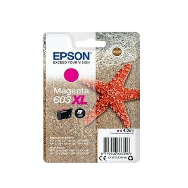 Epson Original 603XL C13T03A34010 magenta blækpatron | Indhold: 4 ml.