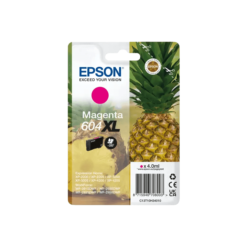 Epson Original 604XL C13T10H34010 magenta blækpatron | Indhold: 4 ml.