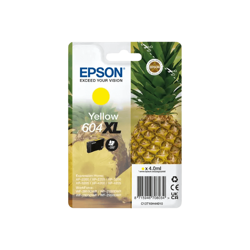 Epson Original 604XL C13T10H44010 gul blækpatron | Indhold: 4 ml.