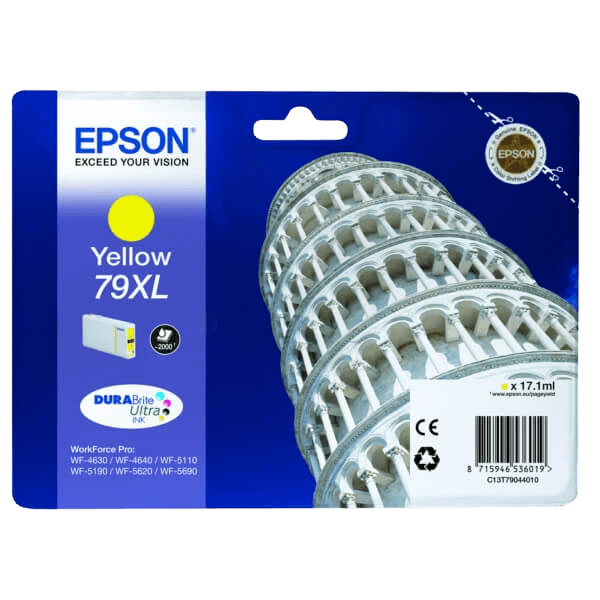 Epson Original 79 C13T79044010 XL gul blækpatron | Indhold: 17 ml.