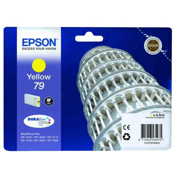 Epson Original 79 C13T79144010 gul blækpatron | Indhold: 6,5 ml.