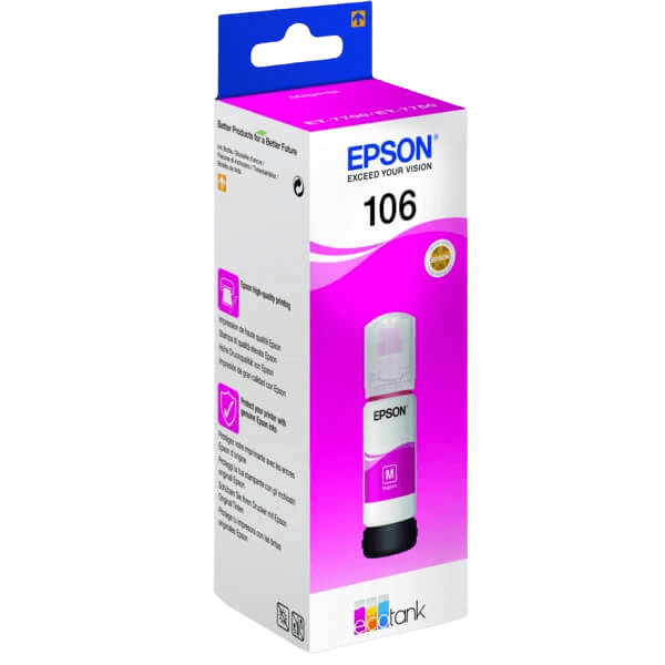 Epson Original 106 C13T00R340 magenta Blæk refill | Indhold: 70 ml.