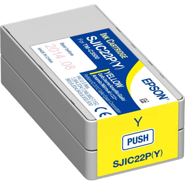 Epson Original SJIC22P C33S020604 gul blækpatron | Indhold: 32,5 ml.