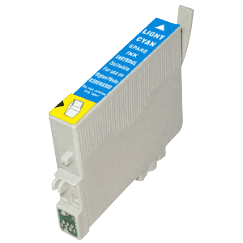 PixoJet Epson T0485 C13T04854010 lys cyan blækpatron | Indhold: 13 ml.