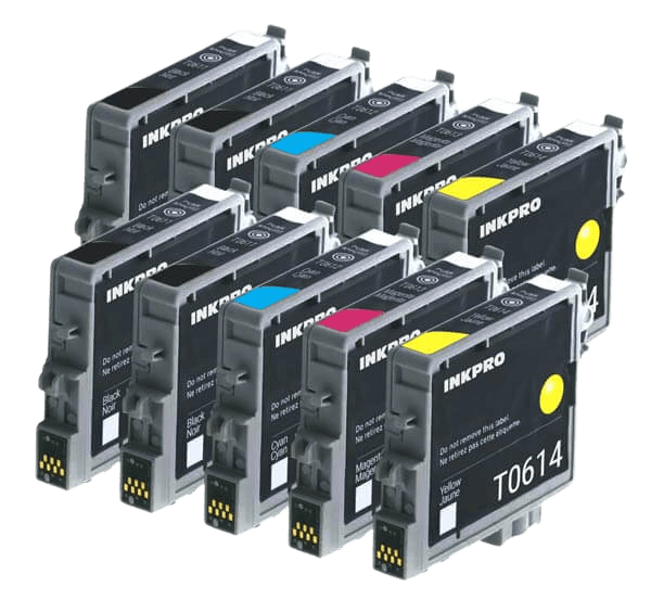 PixoJet Epson T0611 rabatpakke - 10 stk.