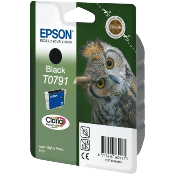 Epson Original T0791 C13T07914010 XL sort blækpatron | Indhold: 11,1 ml.