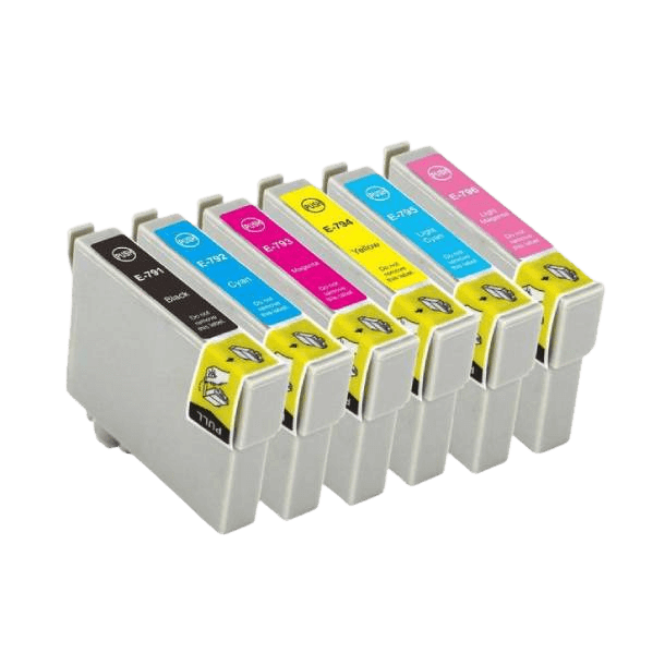 PixoJet Epson T0791 XL rabatpakke - 6 stk.