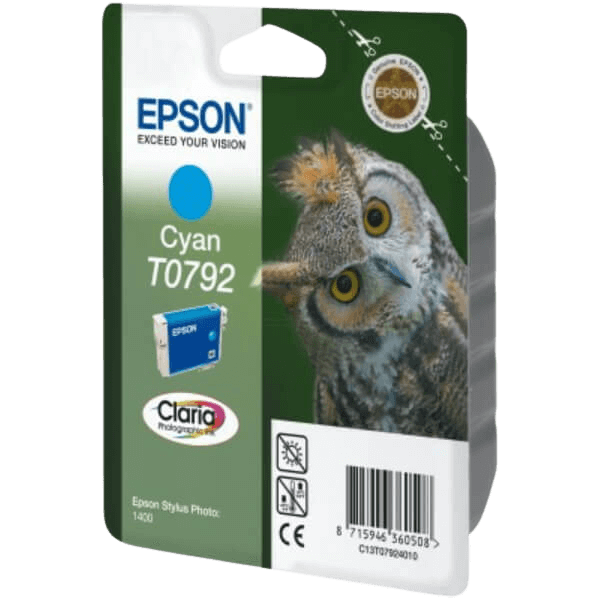 Epson Original T0792 C13T07924010 XL cyan blækpatron | Indhold: 11,1 ml.