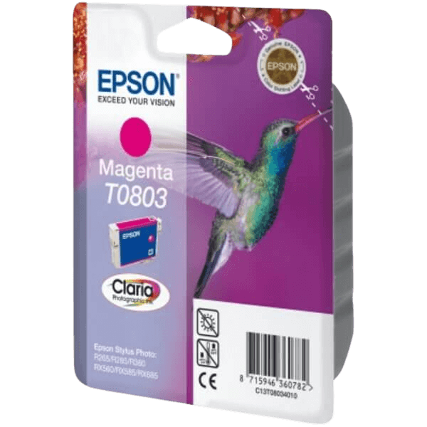 Epson Original T0803 C13T08034011 magenta blækpatron | Indhold: 7,4 ml.