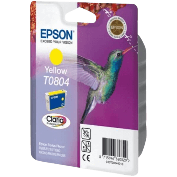Epson Original T0804 C13T08044011 gul blækpatron | Indhold: 7,4 ml.