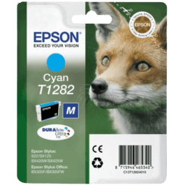 Epson Original T1282 C13T12824012 cyan blækpatron | Indhold: 3,5 ml.