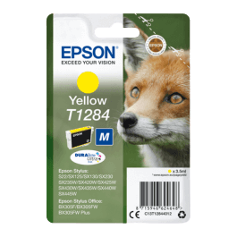 Epson Original T1284 C13T12844012 gul blækpatron | Indhold: 3,5 ml.