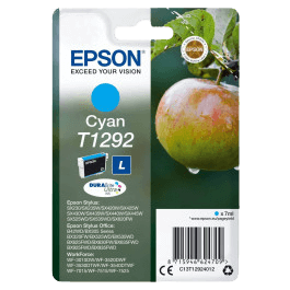 Epson Original T1292 C13T12924012 XL cyan blækpatron | Indhold: 7 ml.
