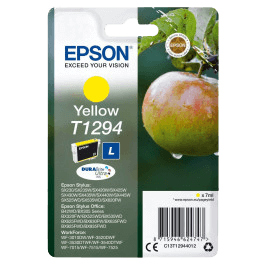 Epson Original T1294 C13T12944012 XL gul blækpatron | Indhold: 7 ml.