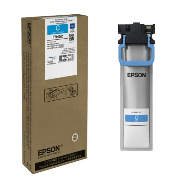 Epson Original T9452 C13T945240 XL cyan blækpatron | Indhold: 5000 sider