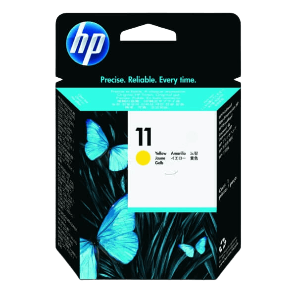 HP Original 11 C4813A gul blækpatron | Indhold: 8 ml.
