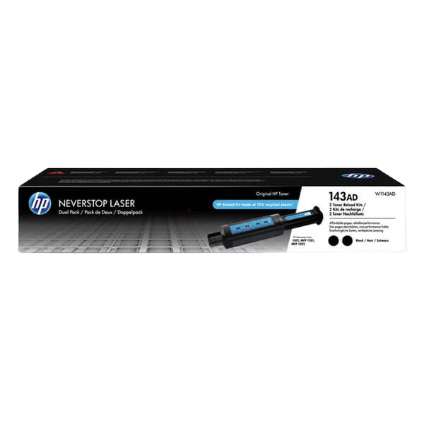 HP Original 143AD W1143AD twin pack sort toner | Indhold: 5000 sider