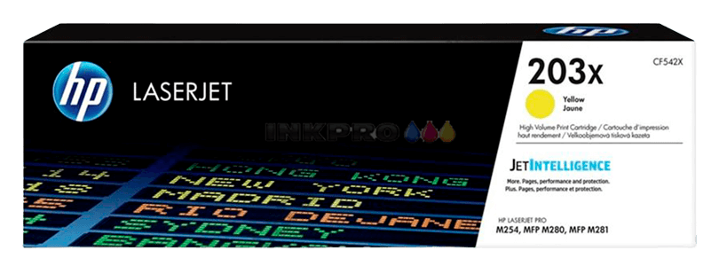 HP Original 203X CF542X XL gul toner | Indhold: 2500 sider