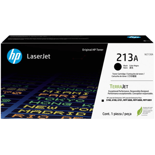 HP Original 213A W2130A sort toner | Indhold: 3500 sider