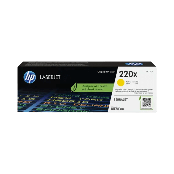 HP Original 220X W2202X XL gul toner | Indhold: 5500 sider