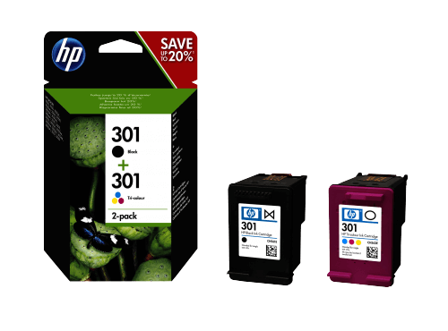HP Original 301 N9J72AE / J3M81AE CMYK rabatpakke | Indhold: 355 sider
