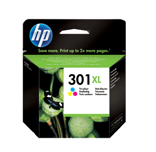 HP Original 301XL CH564EE 3 farver i én blækpatron | Indhold: 6 ml.