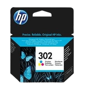 HP Original 302 F6U65AE 3 farver i én blækpatron | Indhold: 4 ml.