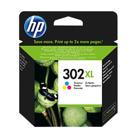 HP Original 302XL F6U67AE 3 farver i én blækpatron | Indhold: 8 ml.