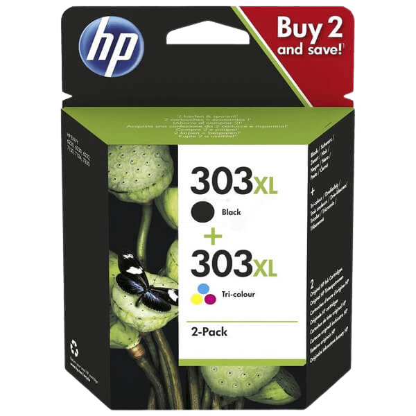 HP Original 303XL 3YN10AE CMYK rabatpakke | Indhold: 12 + 10 ml.