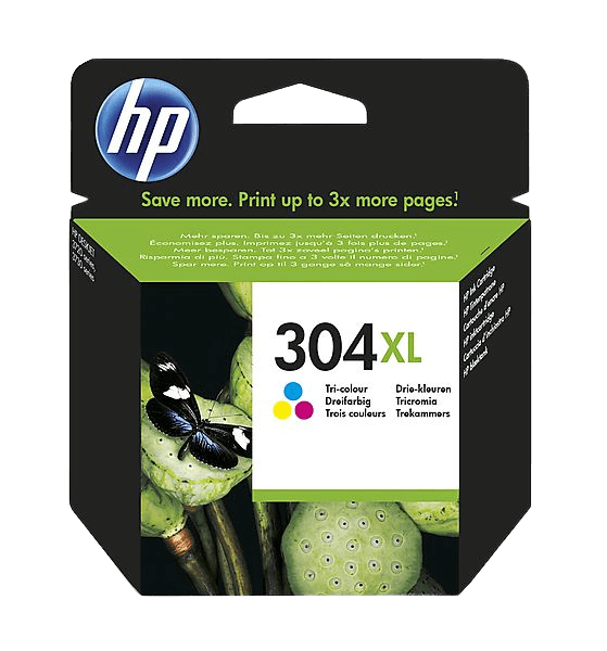 HP Original 304 N9K07AE XL 3 farver i én blækpatron | Indhold: 7 ml.
