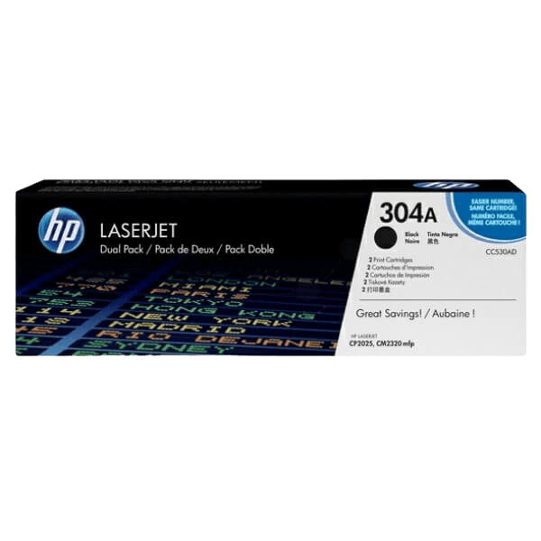 HP Original 304A CC530AD XXL sort toner | Indhold: 7000 sider