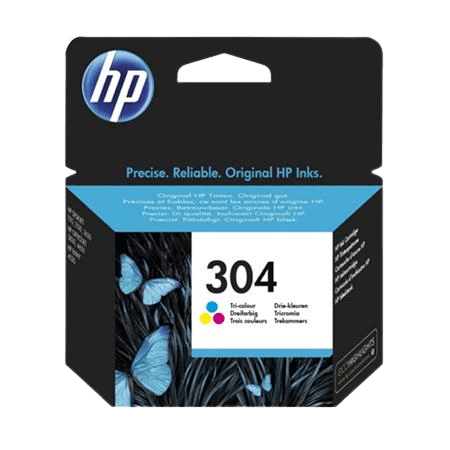 HP Original 304CMY N9K05AE 3 farver i én blækpatron | Indhold: 2 ml.