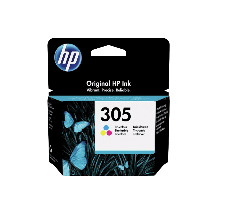 HP Original 305 3YM60AE 3 farver i én blækpatron | Indhold: 2 ml.