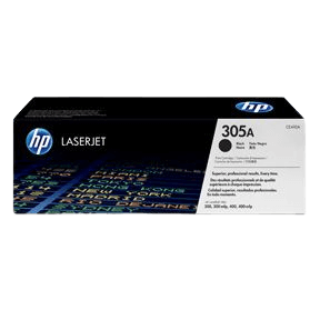 HP Original 305A CE410A sort toner | Indhold: 2200 sider