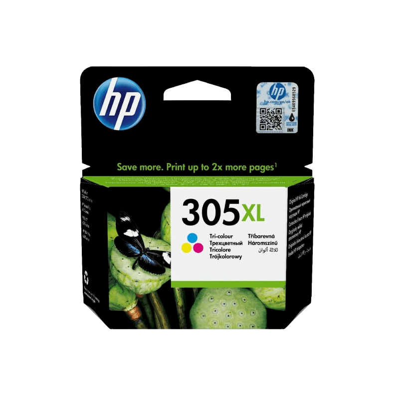 HP Original 305XL 3YM63AE 3 farver i én blækpatron | Indhold: 5 ml.