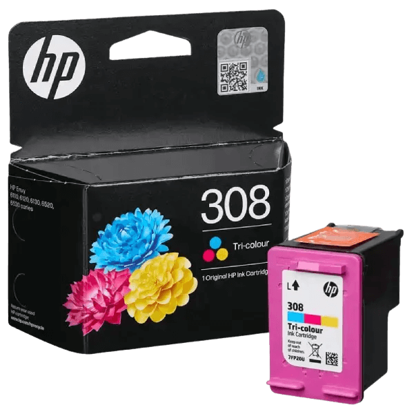 HP Original 308 7FP20UE 3 farver i én blækpatron | Indhold: 120 sider