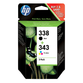 HP Original 338 / 343 SD449EE CMYK rabatpakke