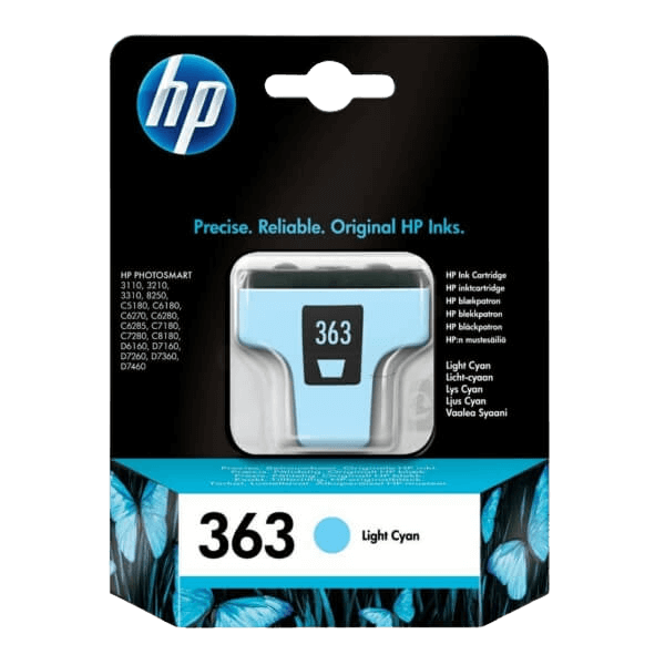HP Original 363 C8774EE lys cyan blækpatron | Indhold: 4 ml.