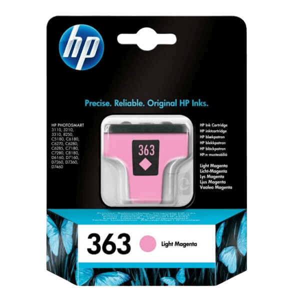 HP Original 363 C8775EE lys magenta blækpatron | Indhold: 4 ml.