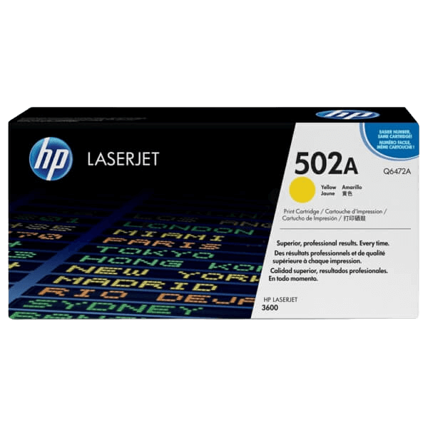 HP Original 502A Q6472A gul toner | Indhold: 4000 sider