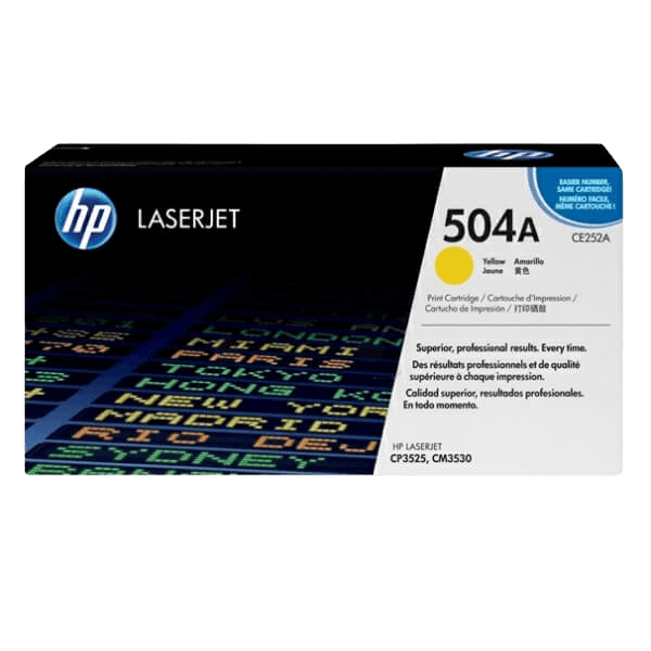 HP Original 504A CE252A gul toner | Indhold: 7000 sider