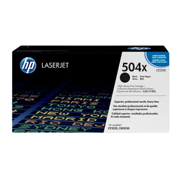 HP Original 504X CE250X XL sort toner | Indhold: 10500 sider
