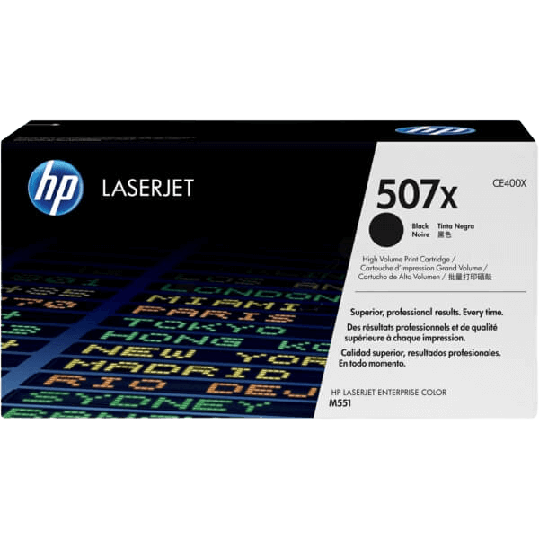 HP Original 507X CE400X XL sort toner | Indhold: 11000 sider