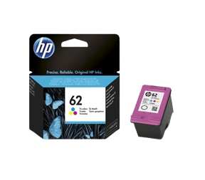 HP Original 62 C2P06AE 3 farver i én blækpatron | Indhold: 165 sider