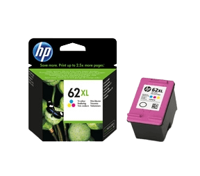 HP Original 62XL C2P07AE 3 farver i én blækpatron | Indhold: 415 sider