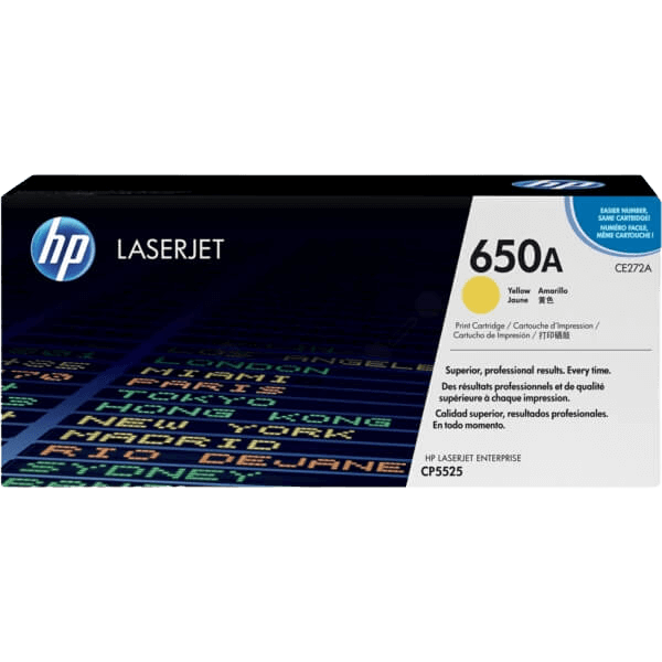 HP Original 650A CE272A gul toner | Indhold: 15000 sider