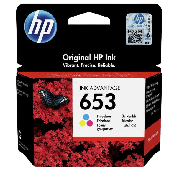 HP Original 653 3YM74AE 3 farver i én blækpatron | Indhold: 5 ml.