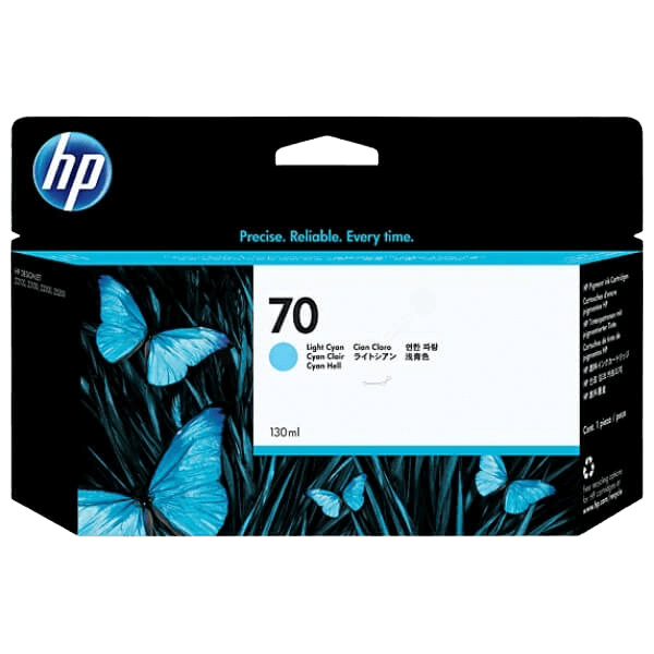 HP Original 70 C9390A lys cyan blækpatron | Indhold: 130 ml.
